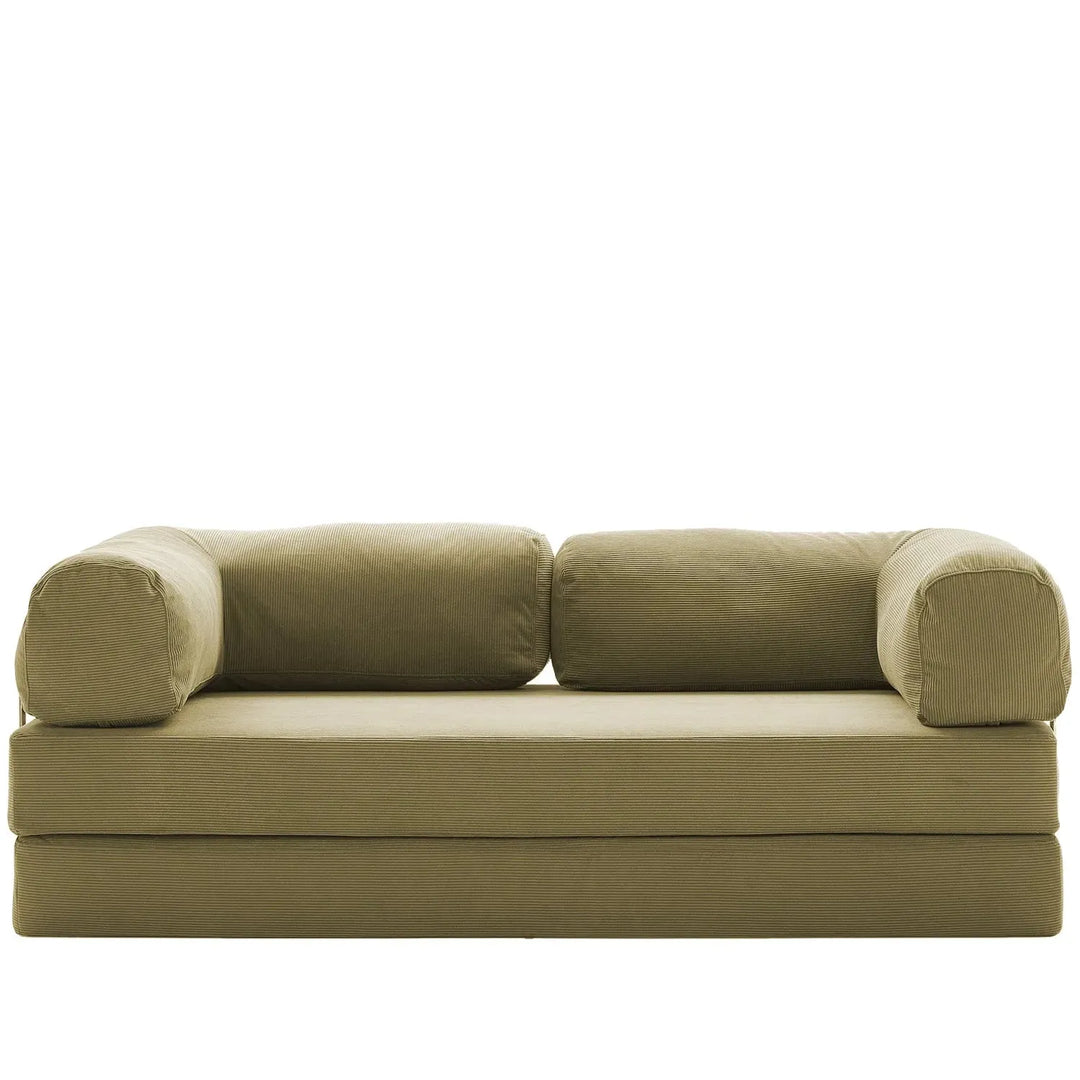 Modern corduroy fabric 4.5 seater sofa bed squeeze detail 17.