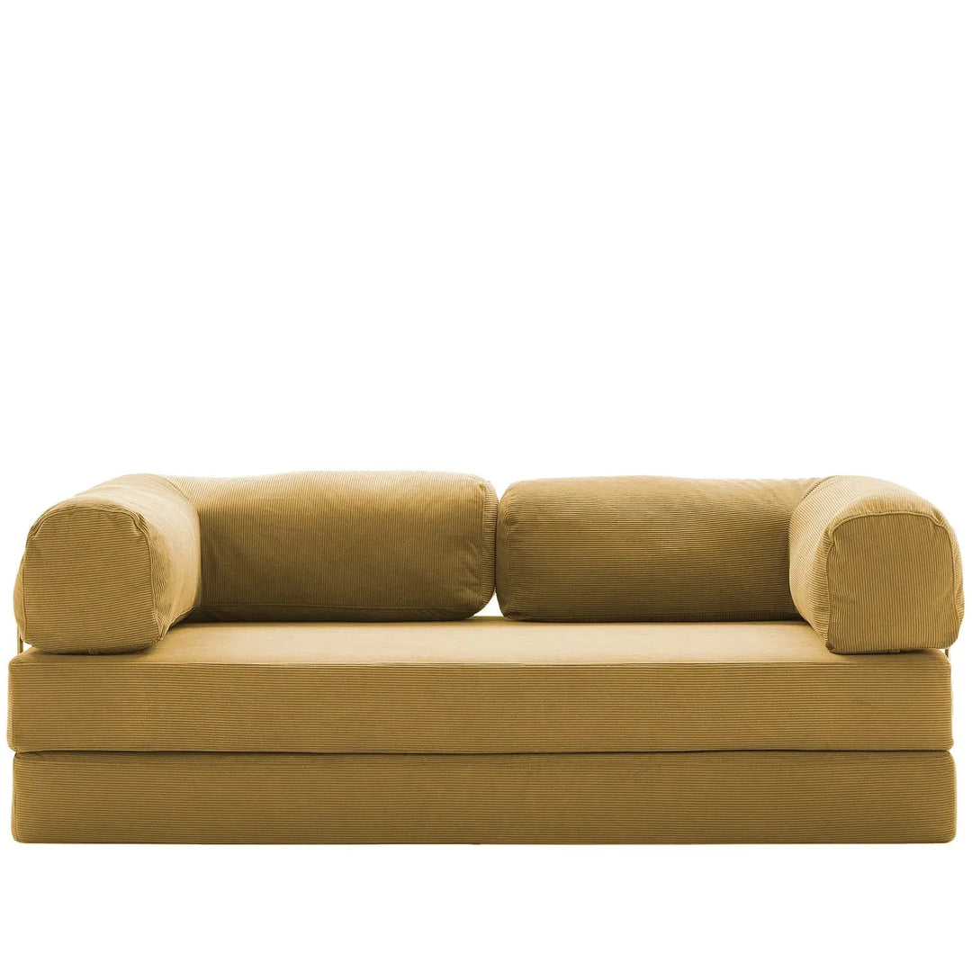 Modern corduroy fabric 4.5 seater sofa bed squeeze detail 18.