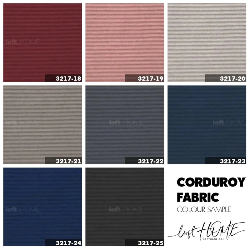 Modern corduroy fabric sofa bed squeeze in real life style.