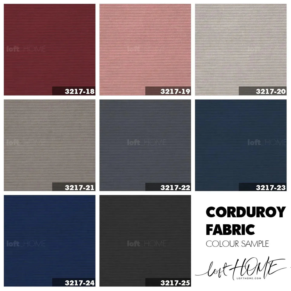 Modern corduroy fabric sofa bed squeeze in real life style.