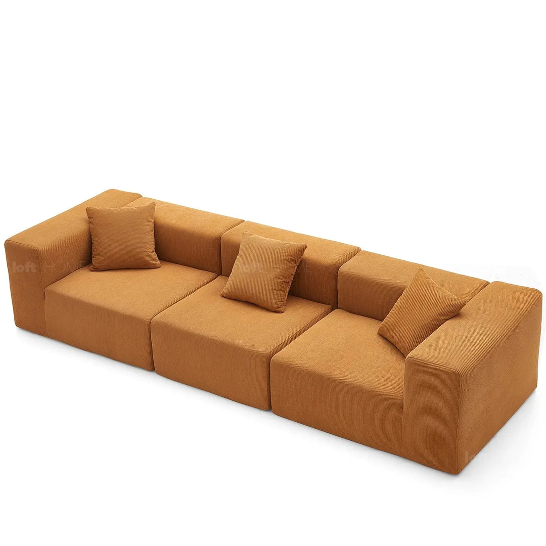 Modern corduroy fabric 4.5 seater sofa compress detail 5.