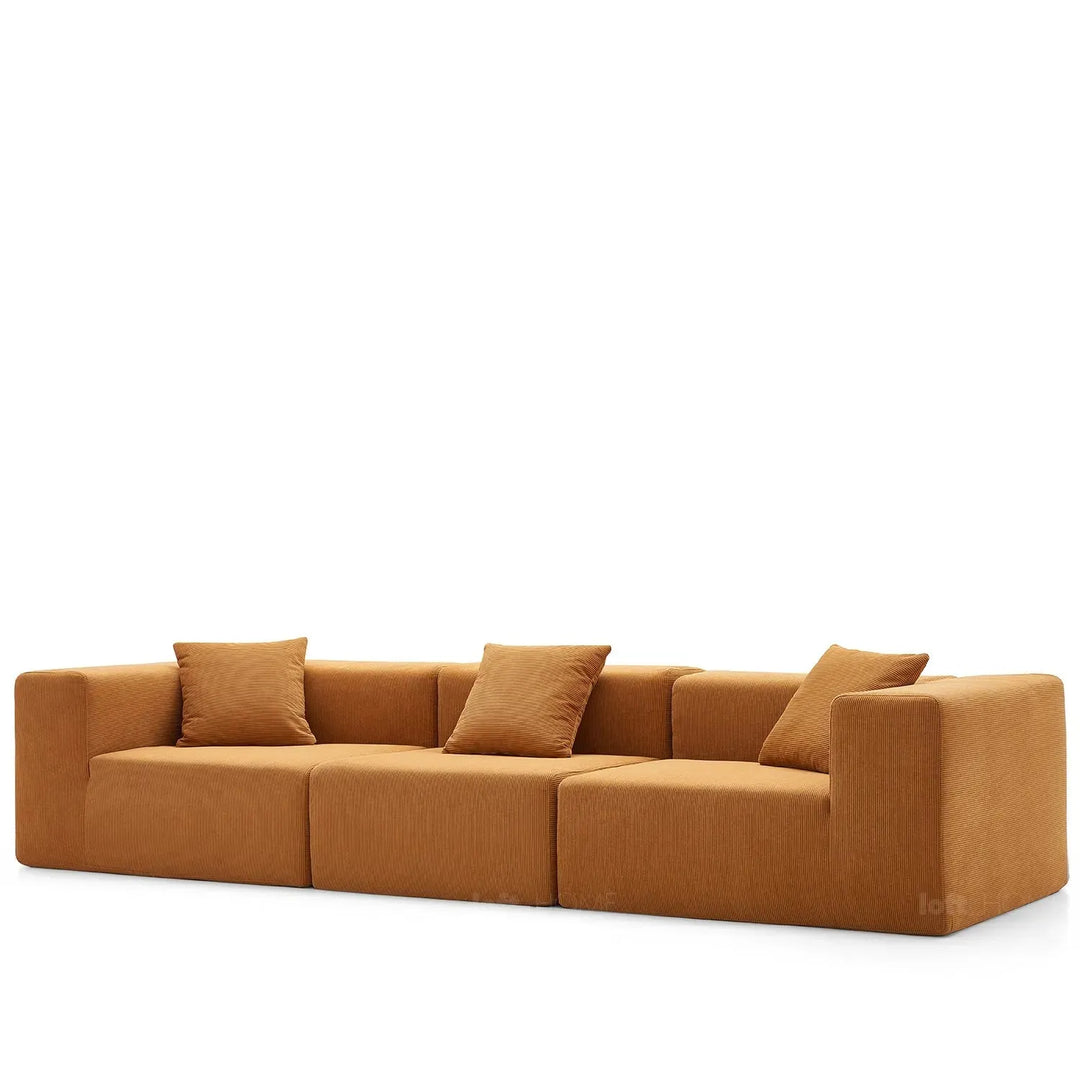 Modern corduroy fabric 4.5 seater sofa compress detail 6.