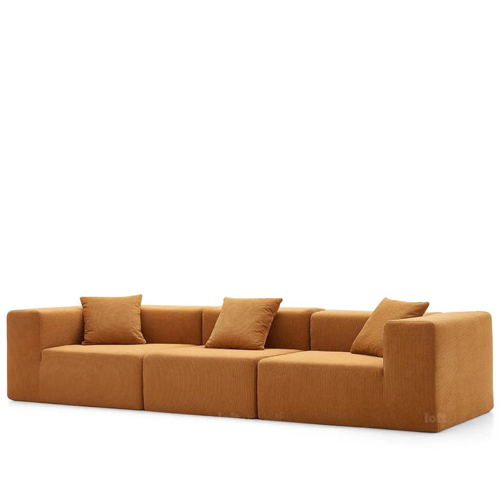 Modern corduroy fabric 4.5 seater sofa compress detail 6.