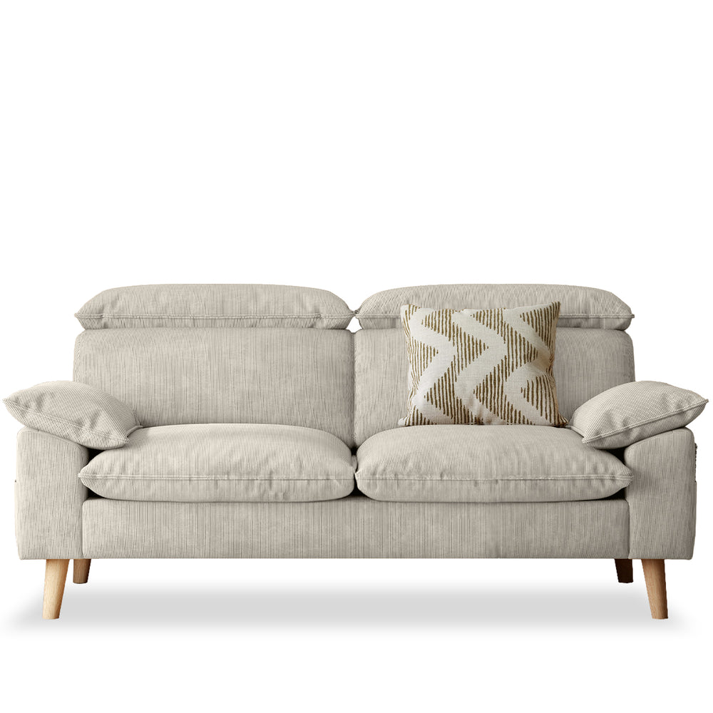Scandinavian corduroy velvet fabric 2 seater sofa cordy detail 5.