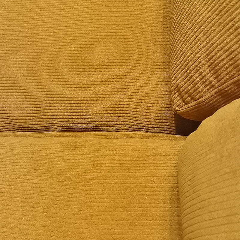 Scandinavian corduroy velvet fabric 4 seater sofa cordy detail 3.