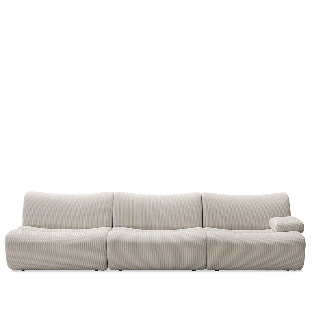 Modern Corduroy Velvet Fabric Modular 3 Seater Sofa ERNEST