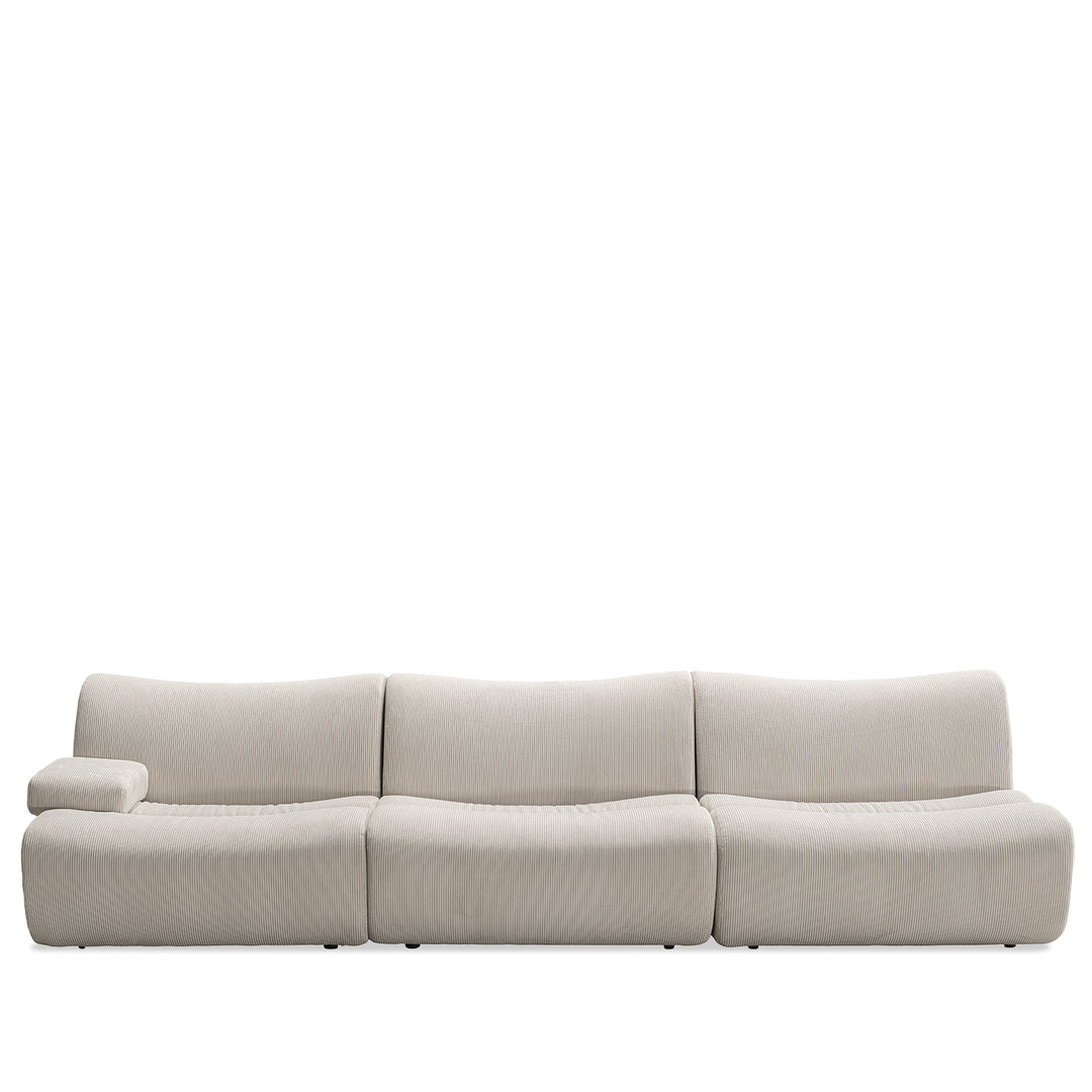 Modern Corduroy Velvet Fabric Modular 3 Seater Sofa ERNEST