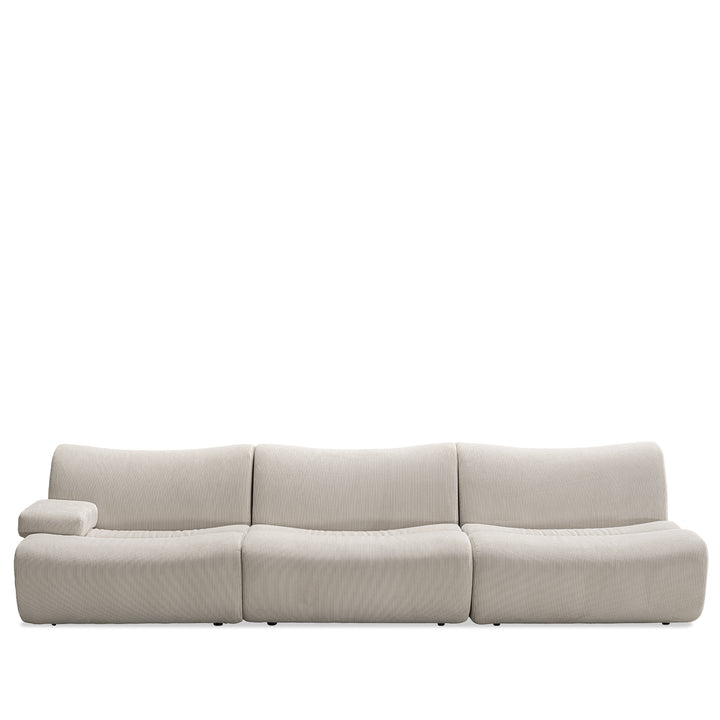 Modern Corduroy Velvet Fabric Modular 3 Seater Sofa ERNEST