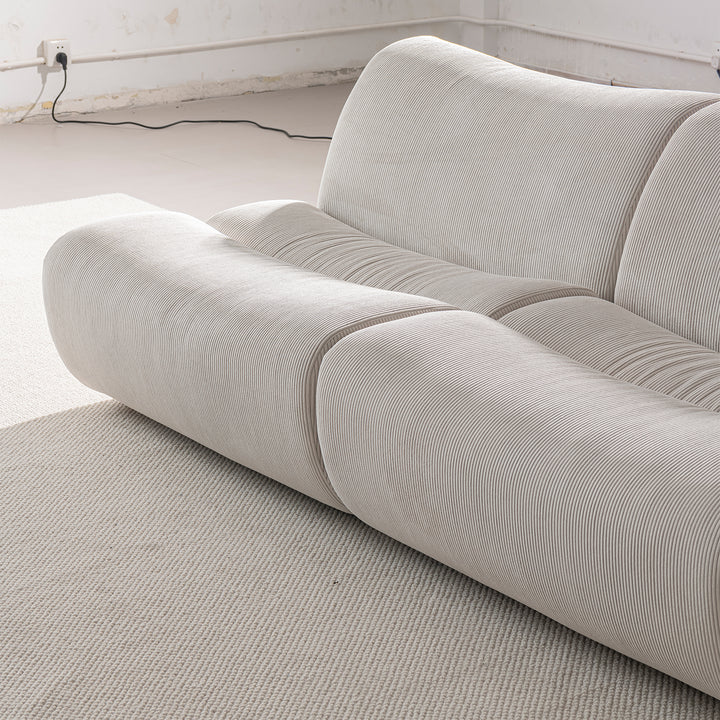 Modern corduroy velvet fabric modular 3 seater sofa ernest in details.