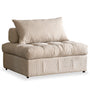 Modern Corduroy Velvet Fabric Modular Armless 1 Seater Sofa FLEXA