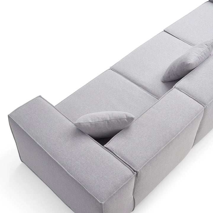 Modern cotton-linen fabric 4.5 seater sofa block detail 3.