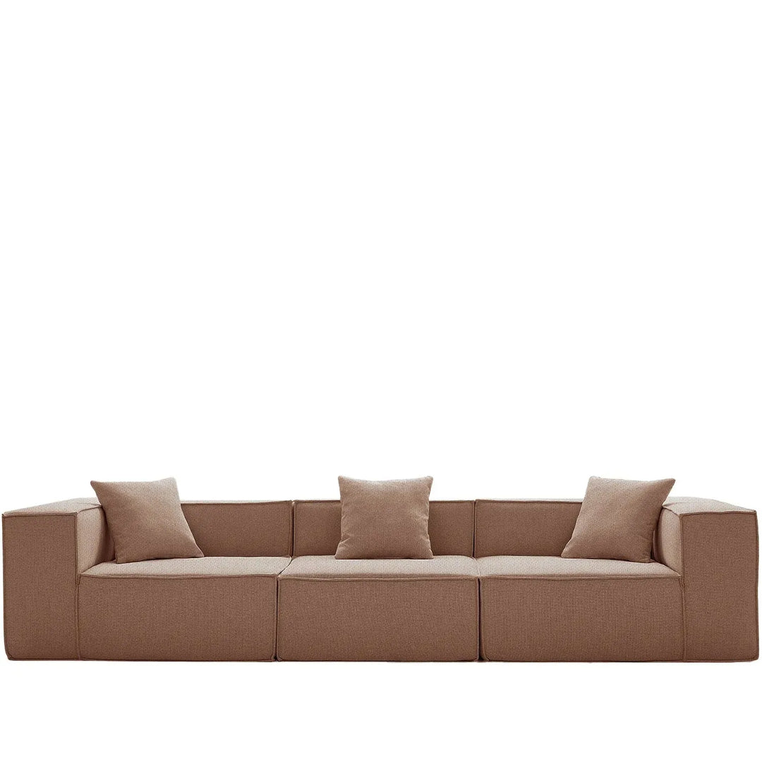 Modern cotton-linen fabric 4.5 seater sofa block detail 9.