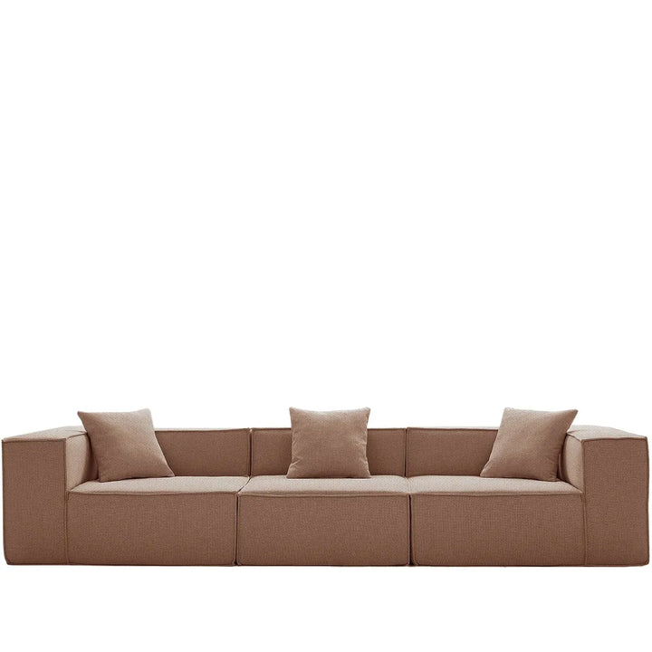 Modern cotton-linen fabric 4.5 seater sofa block detail 9.