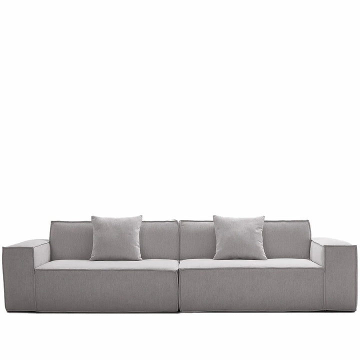 Modern cotton-linen fabric 4.5 seater sofa press detail 14.