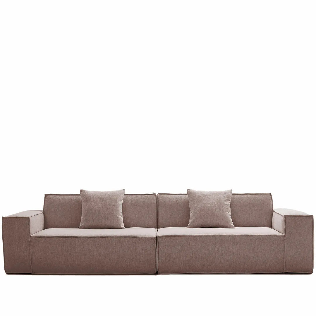 Modern cotton-linen fabric 4.5 seater sofa press detail 5.