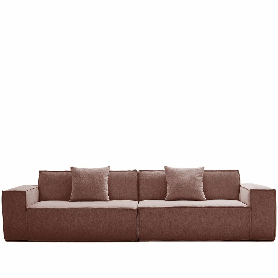 Modern cotton-linen fabric 4.5 seater sofa press detail 7.