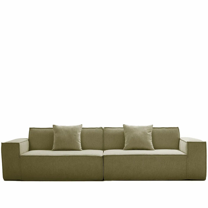 Modern cotton-linen fabric 4.5 seater sofa press detail 11.