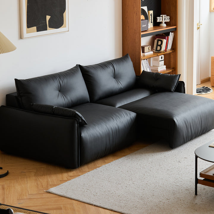 Modern genuine leather electric recliner 2 seater sofa primary product view.