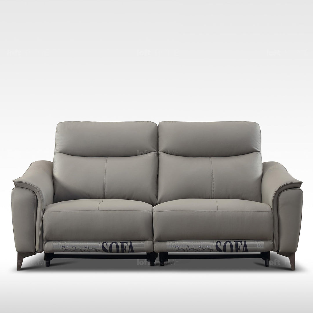 Modern genuine leather electric recliner sofa 2 seater carlos in real life style.