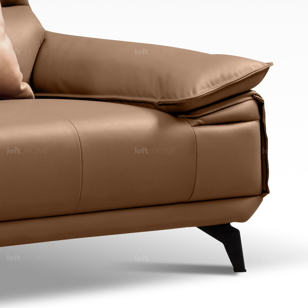 Modern genuine leather sofa 2 seater kuka in still life.