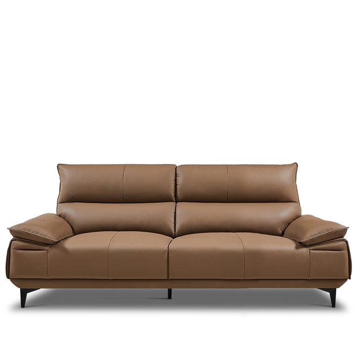 Modern genuine leather sofa 2 seater kuka in white background.