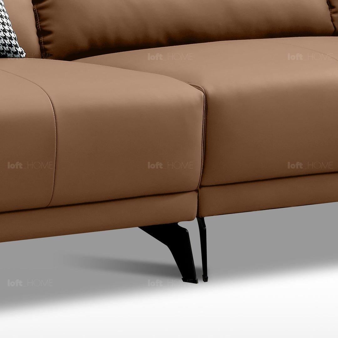 Modern genuine leather sofa 2 seater kuka in details.