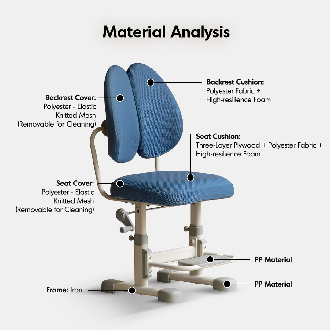 Modern mesh ergonomic kids study chair ergokid detail 5.