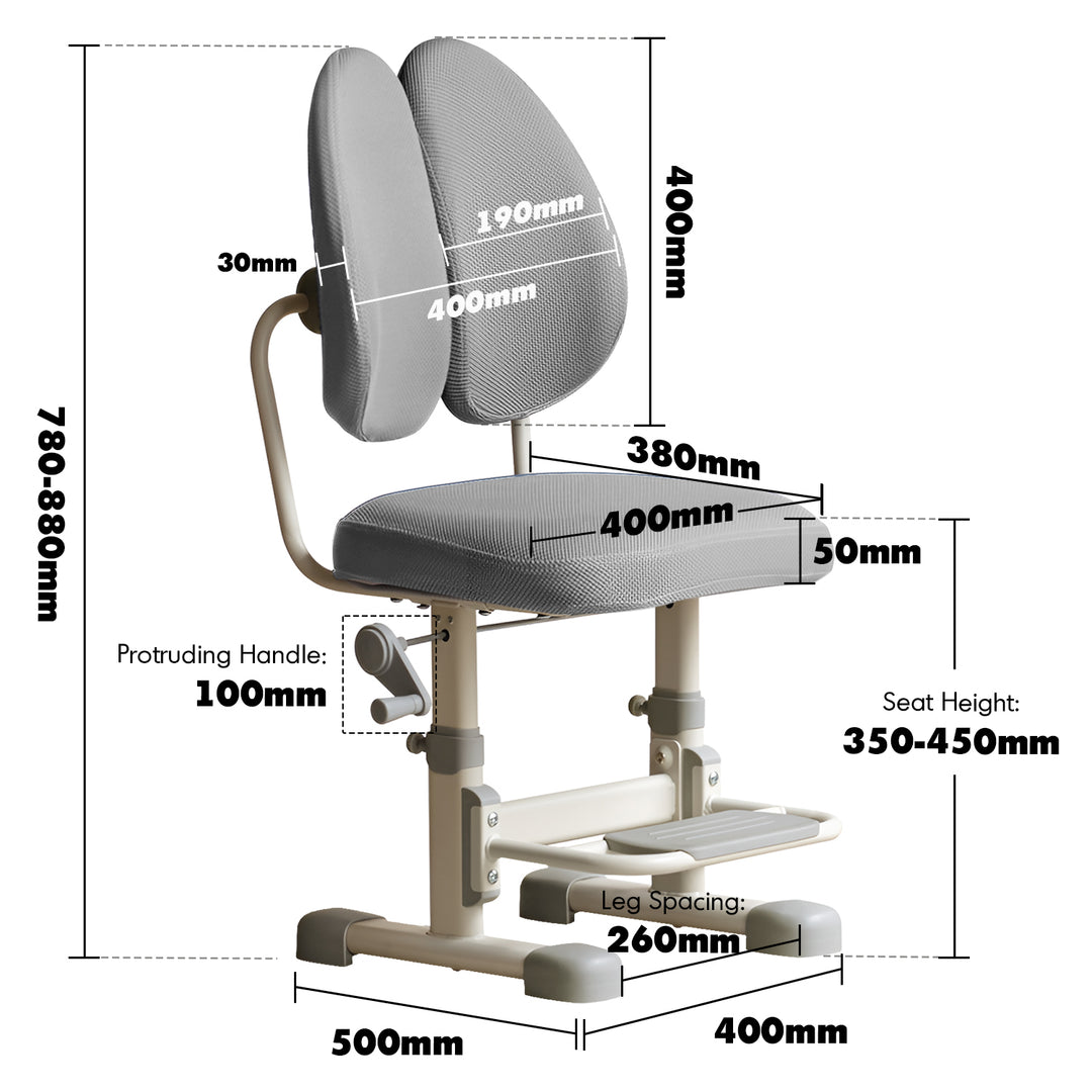 Modern mesh ergonomic kids study chair ergokid size charts.