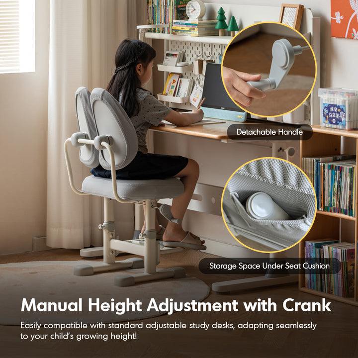 Modern mesh ergonomic kids study chair ergokid with context.