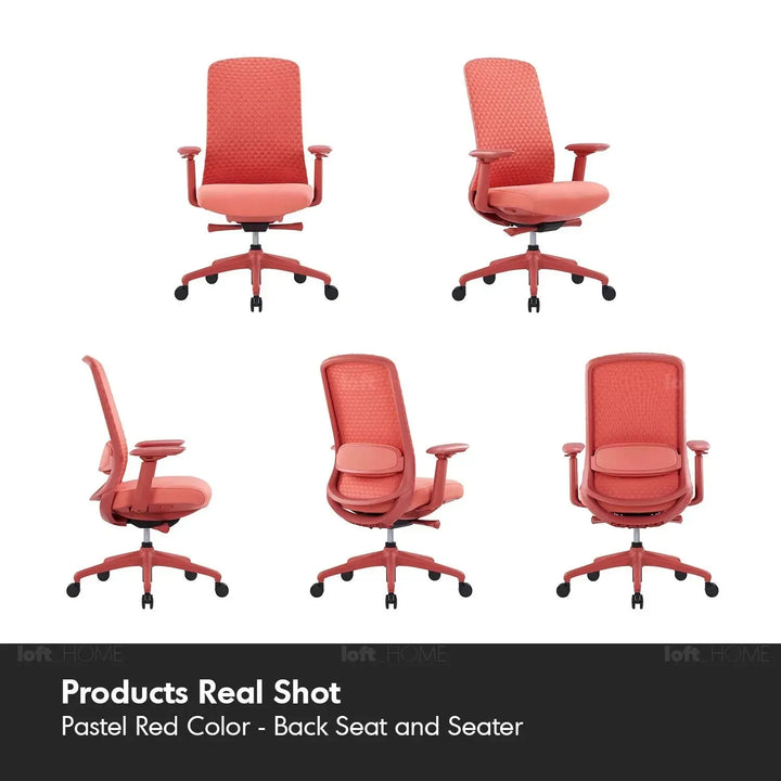 Modern mesh ergonomic office chair ares layered structure.