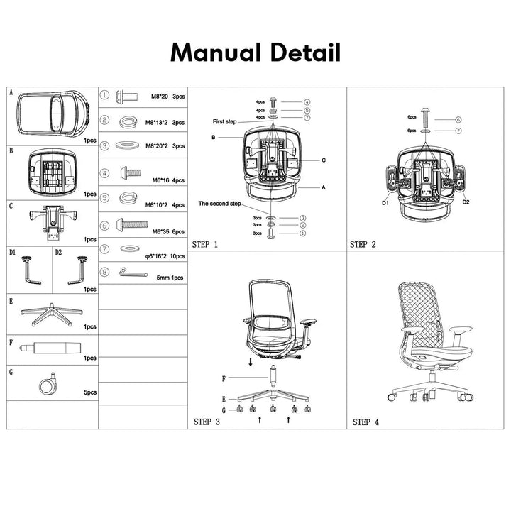 Modern mesh ergonomic office chair ares detail 4.