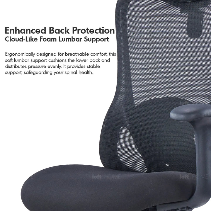 Modern mesh ergonomic office chair artique environmental situation.