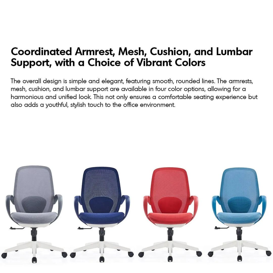 Modern mesh ergonomic office chair conch conceptual design.