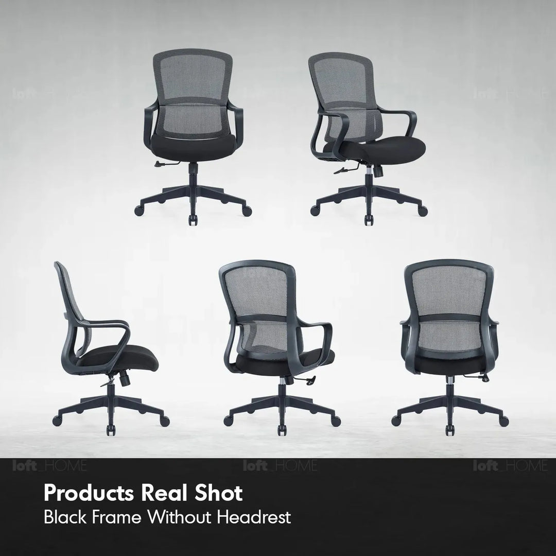 Modern mesh ergonomic office chair curve detail 1.