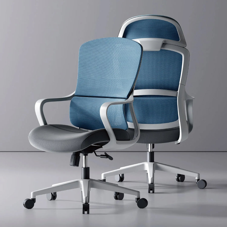 Modern mesh ergonomic office chair curve primary product view.