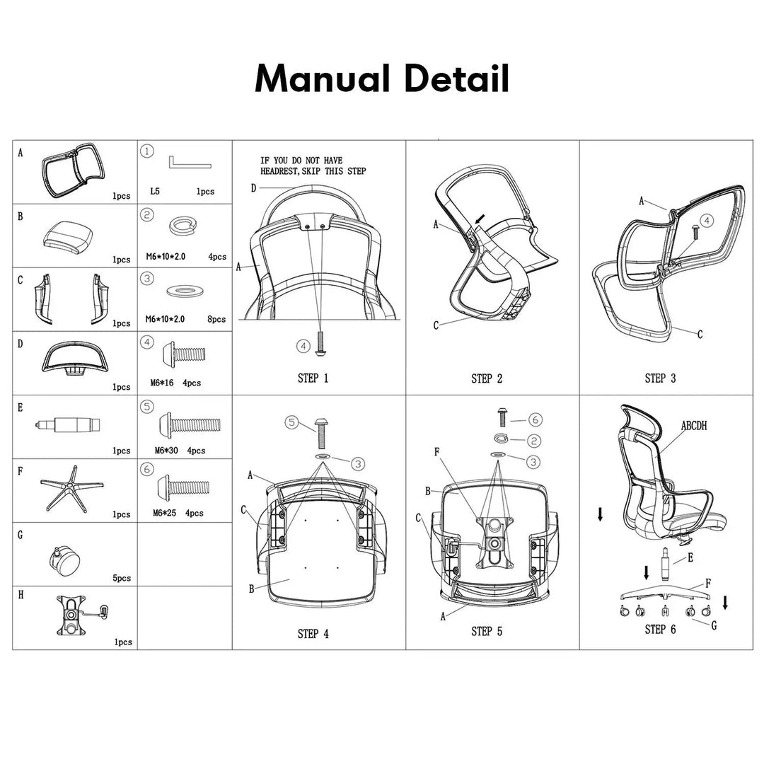 Modern mesh ergonomic office chair curve detail 7.