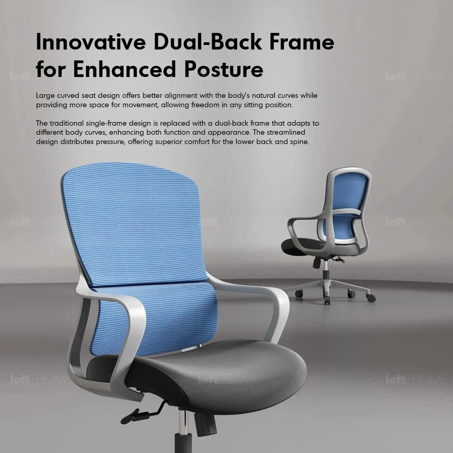 Modern Mesh Ergonomic Office Chair CURVE LOFT HOME