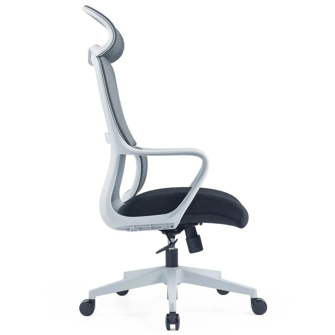 Modern mesh ergonomic office chair with headrest curve detail 23.