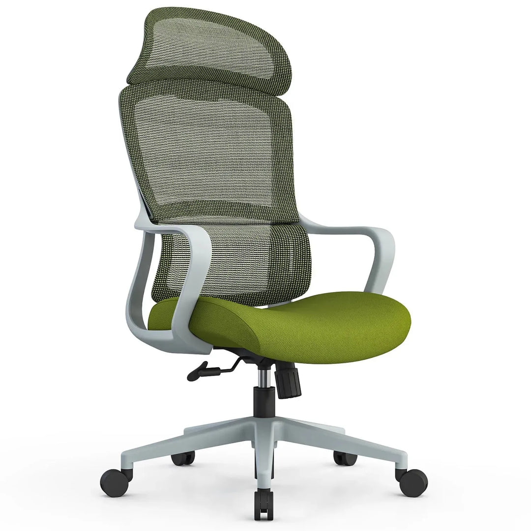 Modern mesh ergonomic office chair with headrest curve detail 24.