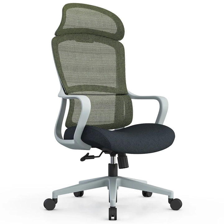 Modern mesh ergonomic office chair with headrest curve detail 25.