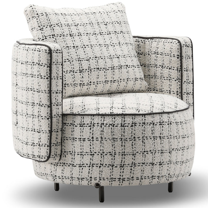 Modern Mixed Weave Fabric 1 Seater Sofa BESSIE