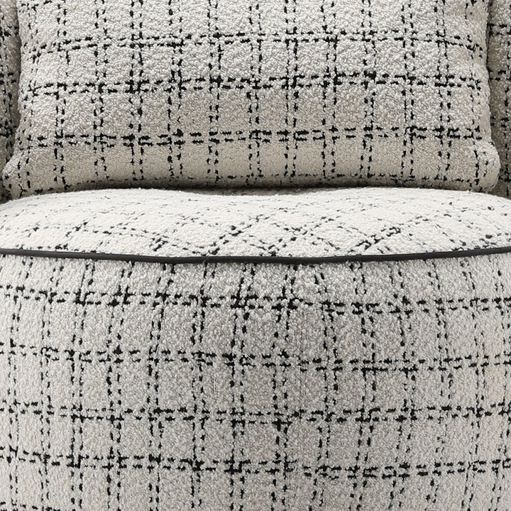 Modern Mixed Weave Fabric 1 Seater Sofa BESSIE