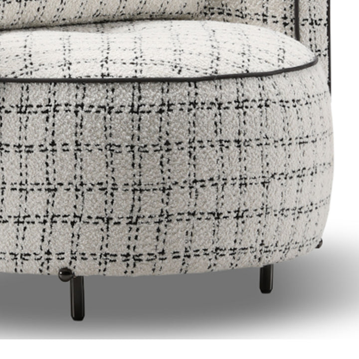 Modern Mixed Weave Fabric 1 Seater Sofa BESSIE