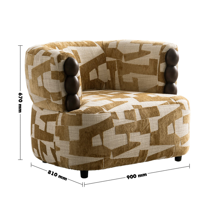 Modern mixed weave fabric 1 seater sofa puff size charts.