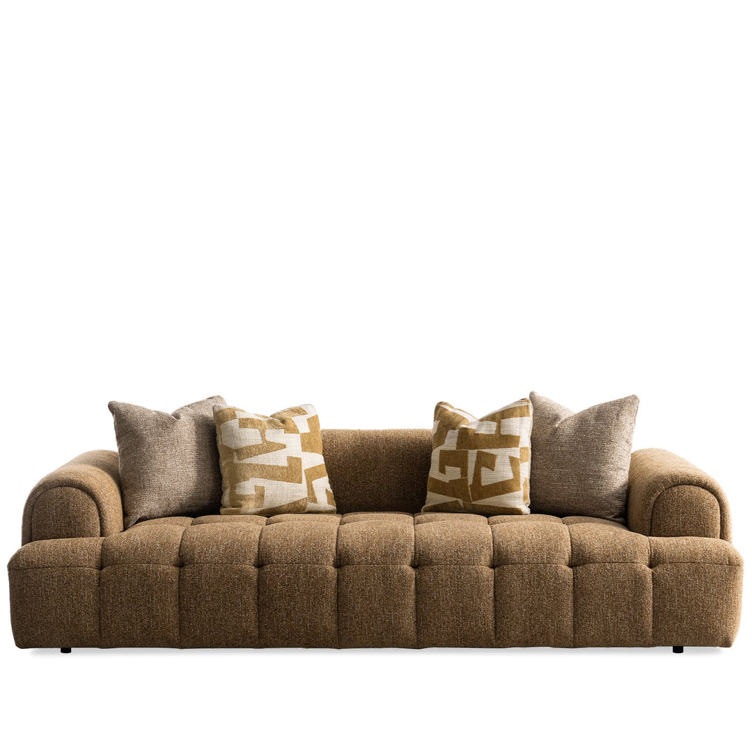 Modern Mixed Weave Fabric 3 Seater Sofa PUFF