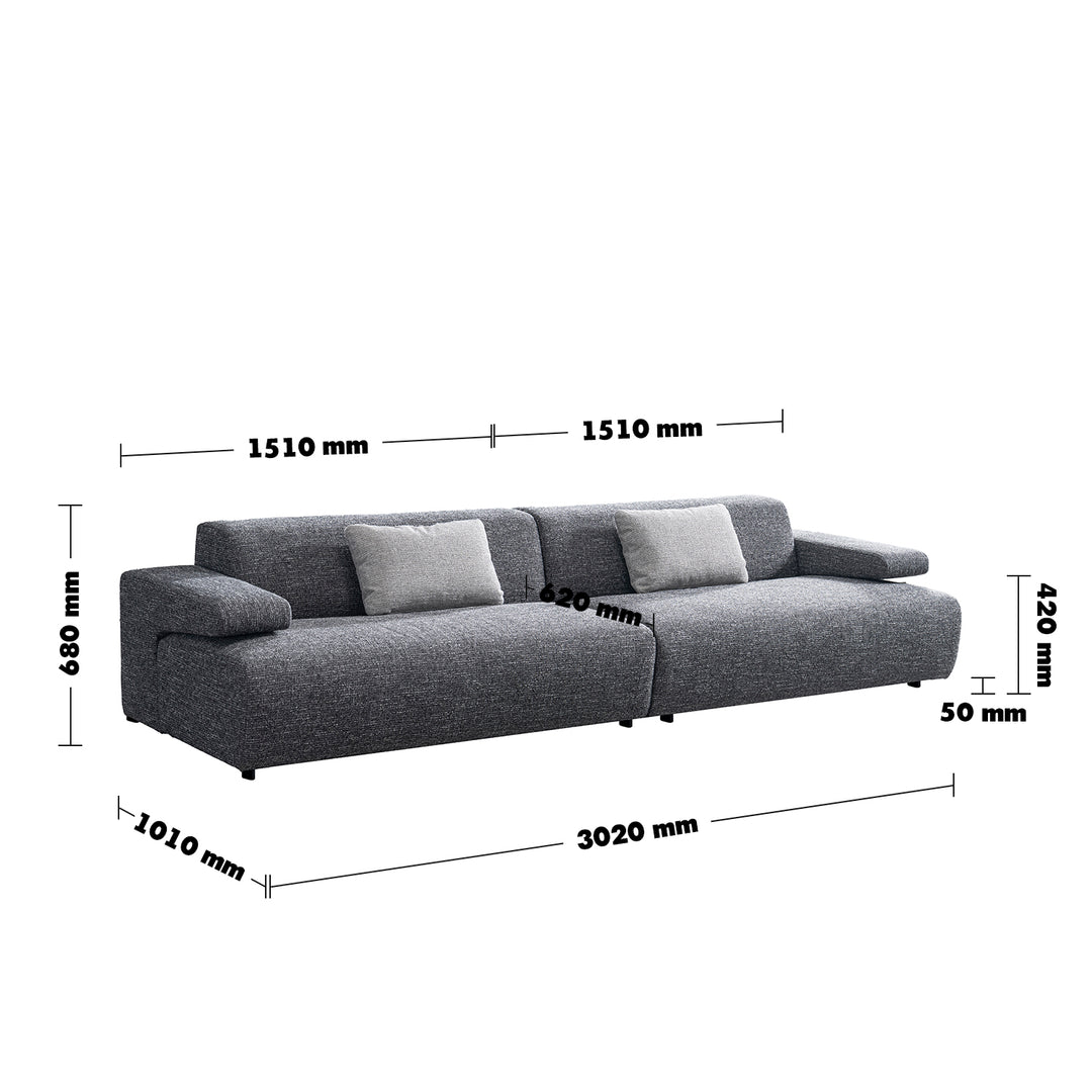 Modern mixed weave fabric 4 seater sofa toro size charts.