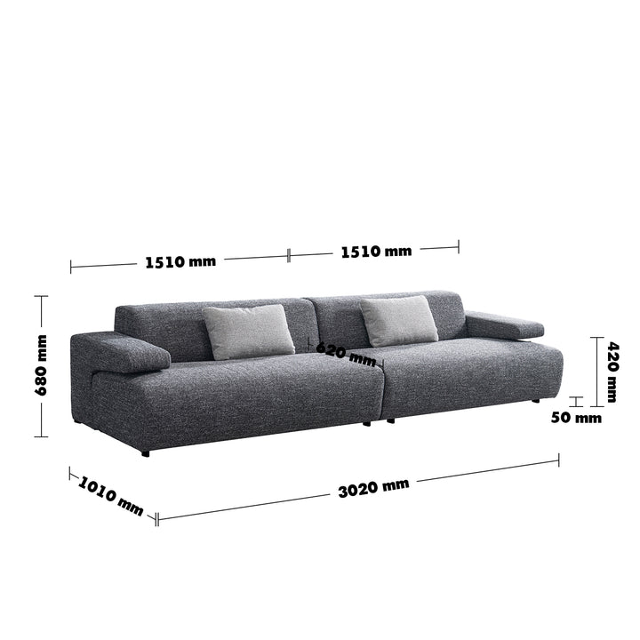 Modern mixed weave fabric 4 seater sofa toro size charts.