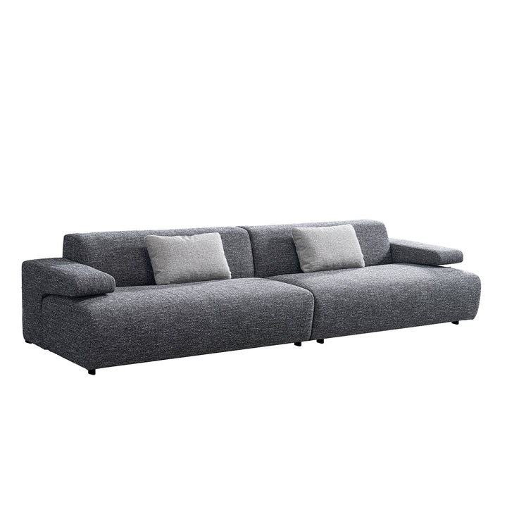 Modern mixed weave fabric 4 seater sofa toro with context.