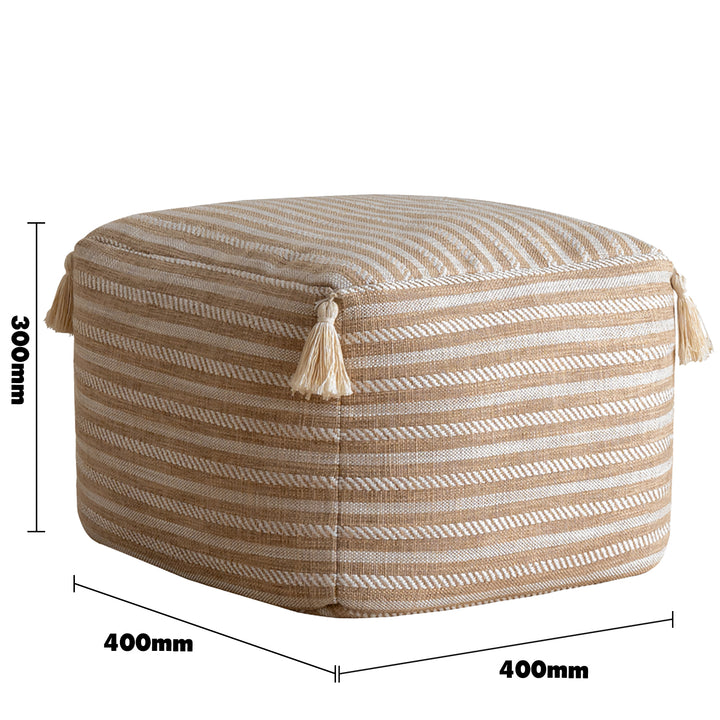 Modern mixed weave fabric ottoman beanie size charts.