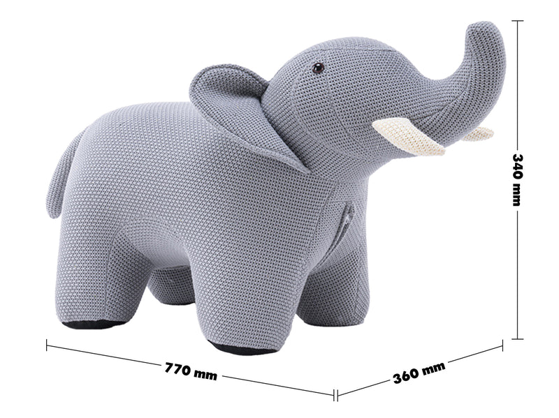 Bauhaus Mixed Weave Fabric Ottoman Decoration ELEPHANT Size Chart